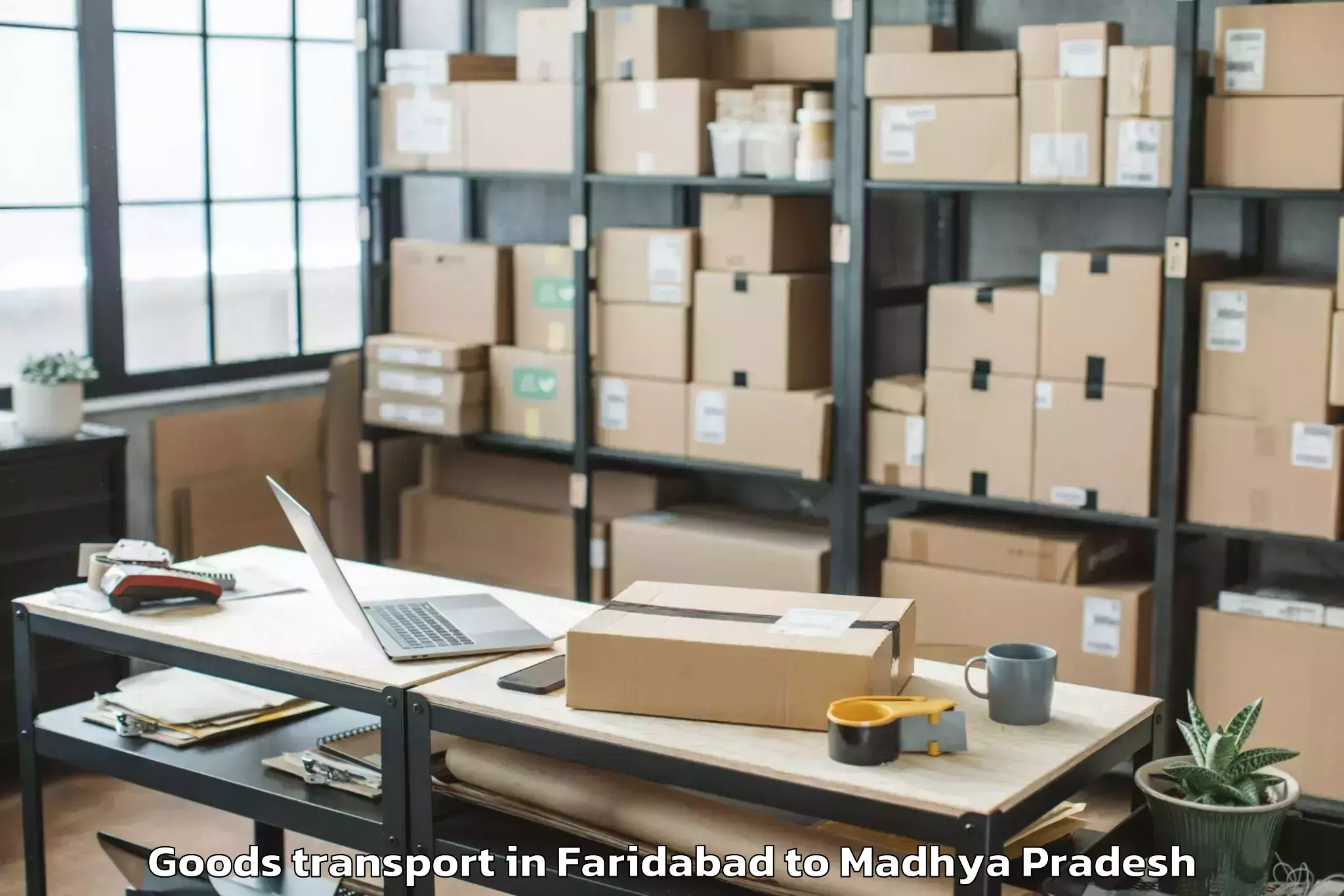 Faridabad to Dewas Goods Transport Booking